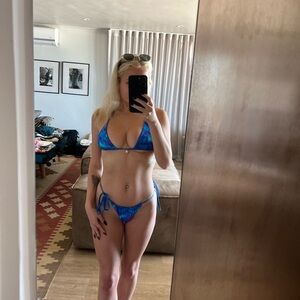 Blue Tie-Dye Bikini Set